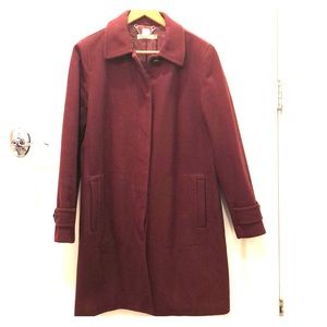 J. Crew Maroon Top Coat